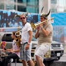 Trombone-man has the moves!