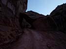 At the top of Long Canyon, a portal in the dark