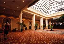 Stann inspecting one of the Gaylord Hotel lobbies