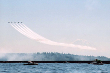 And in formation in front of Mt Ranier all pretty-like