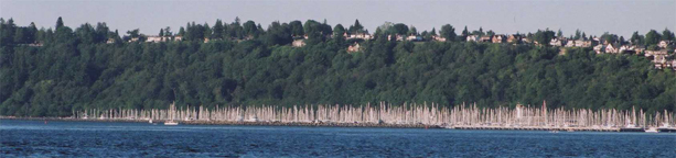 And some masts around the other side of the lighthouse - Shilshole Marina