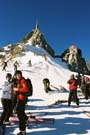 Getting off the 12,600ft peak to where you can actually put a snowboard on!