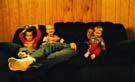 Eric surrounded by nephews for the 4th watching of Cars